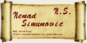 Nenad Simunović vizit kartica